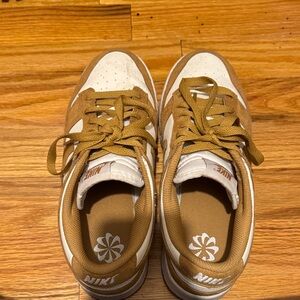 Nike Tan and White Sneakers